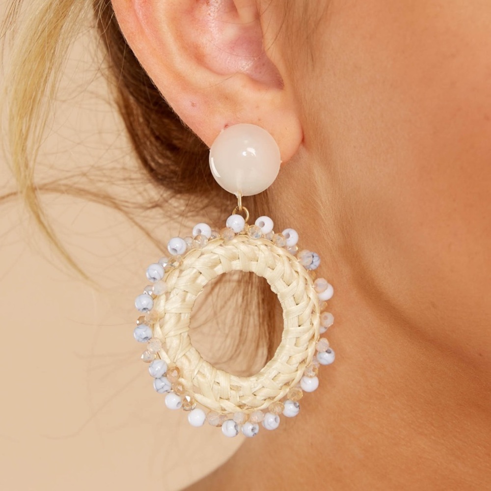 Woven circle earrings - BRAND NEW